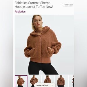 Fabletics Summit Sherpa Jacket. Brand New- Never Used